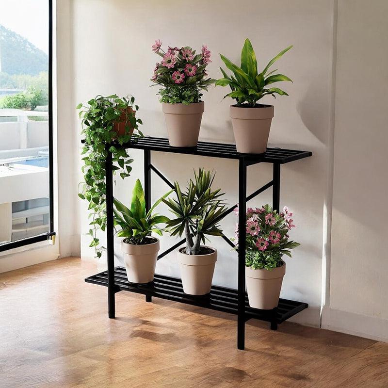 Black Bloom Metal Planter Stand media 3