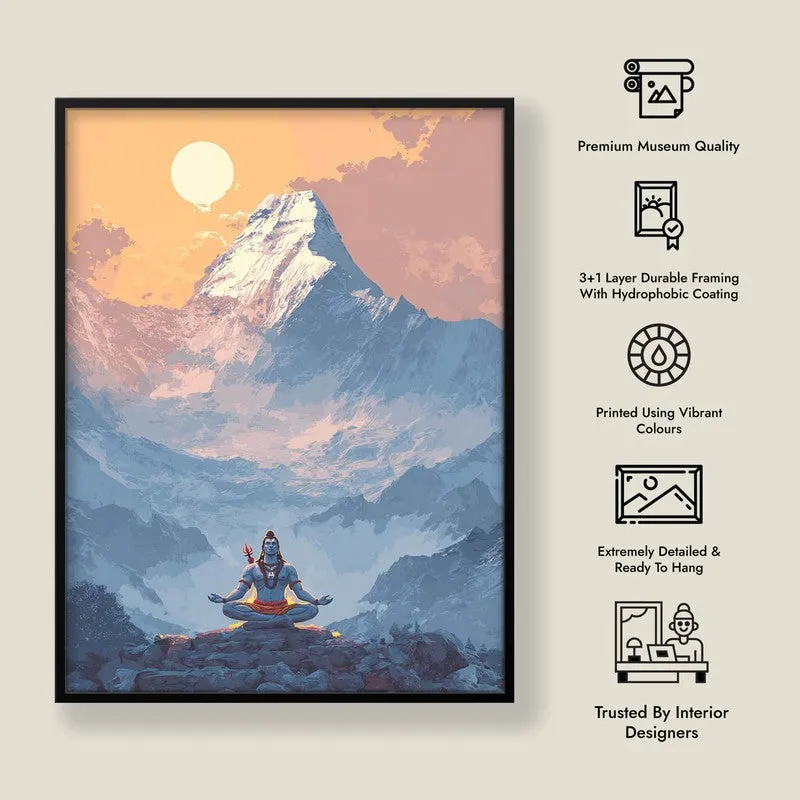 Mahadev Meditating Blissful IV Wall art media 8