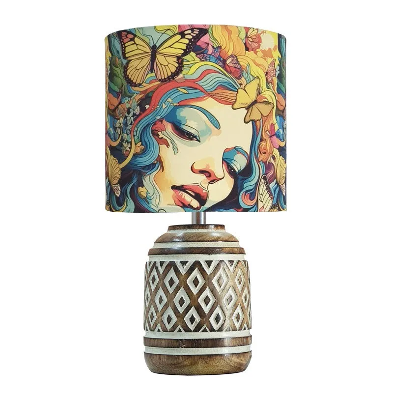 LadyBloom Wooden Table Lamp media 6