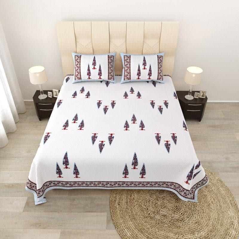 Trinakshi Printed Cotton Bedsheet (Maroon) - 140 TC media 3
