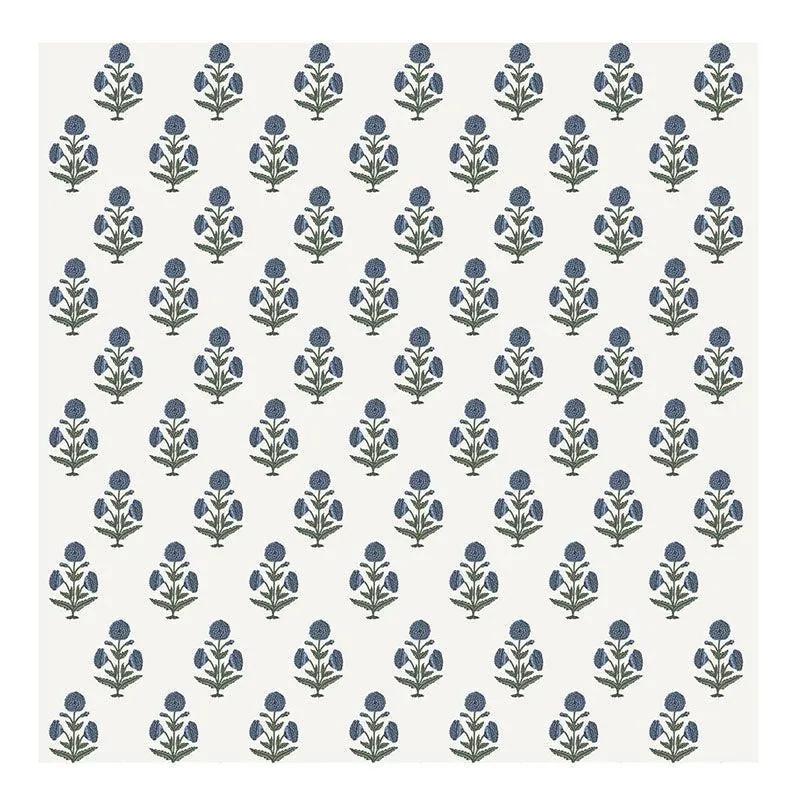 Marrakech Marigold Ethnic Cotton Bedsheet (Blue & White) - 180 TC media 7