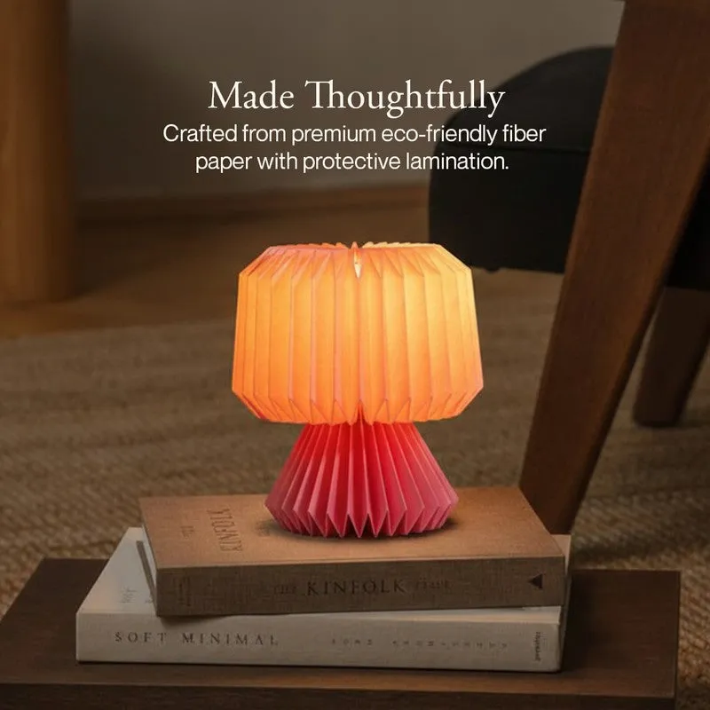 Fig Living Ori Mini Paper Table Lamp - Pink media 6