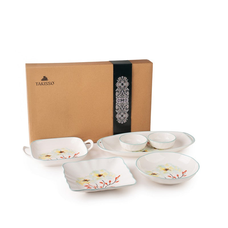 Saffron Porcelain Snack Set - Six Piece Set media 7