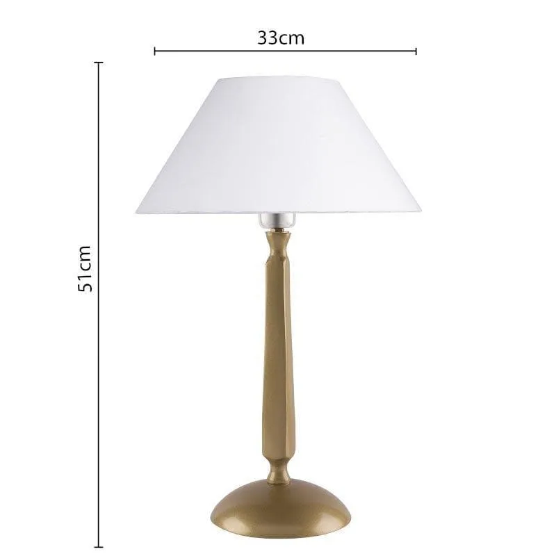Luna Shine Fabric Table Lamp - Gold,White media 6