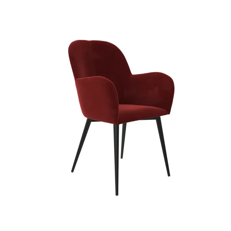 Velmora Metal Accent Chair - Red media 5