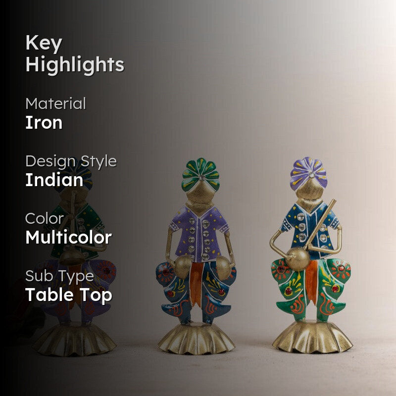 Decorative Folk Art Showpiece - Set Of Three media 2