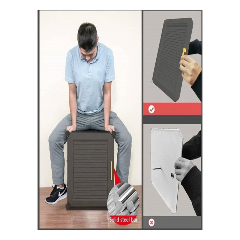 Everyday Grey Plastic & Metal Shoe Racks media 7