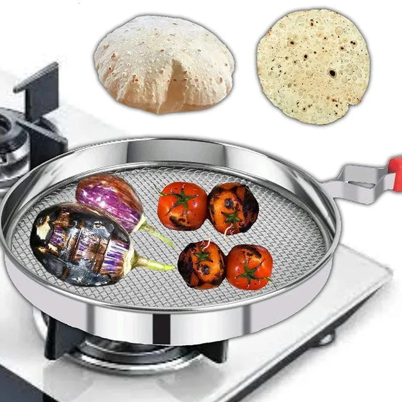 Durable Steel Roti & Chapati Grill Mesh with Handle media 3