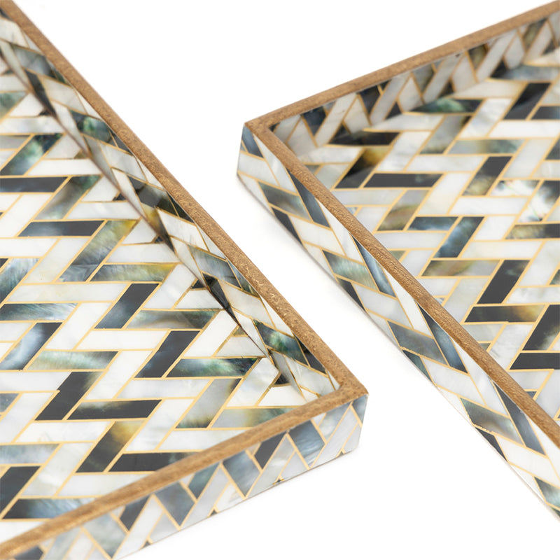 Imara Zig Zag Serving Tray - Set Of Two media 8