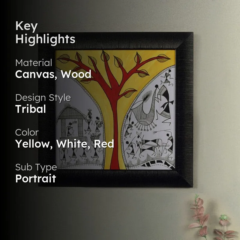 Warli Tree Canvas Wall Art media 2