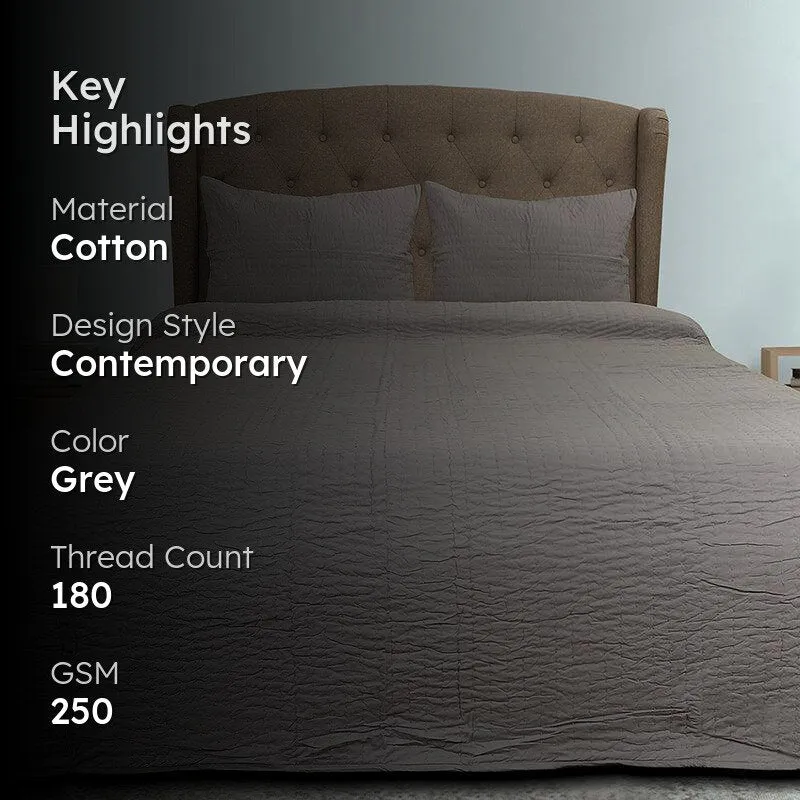 Trine Solid Cotton Quilt - 250 GSM media 2