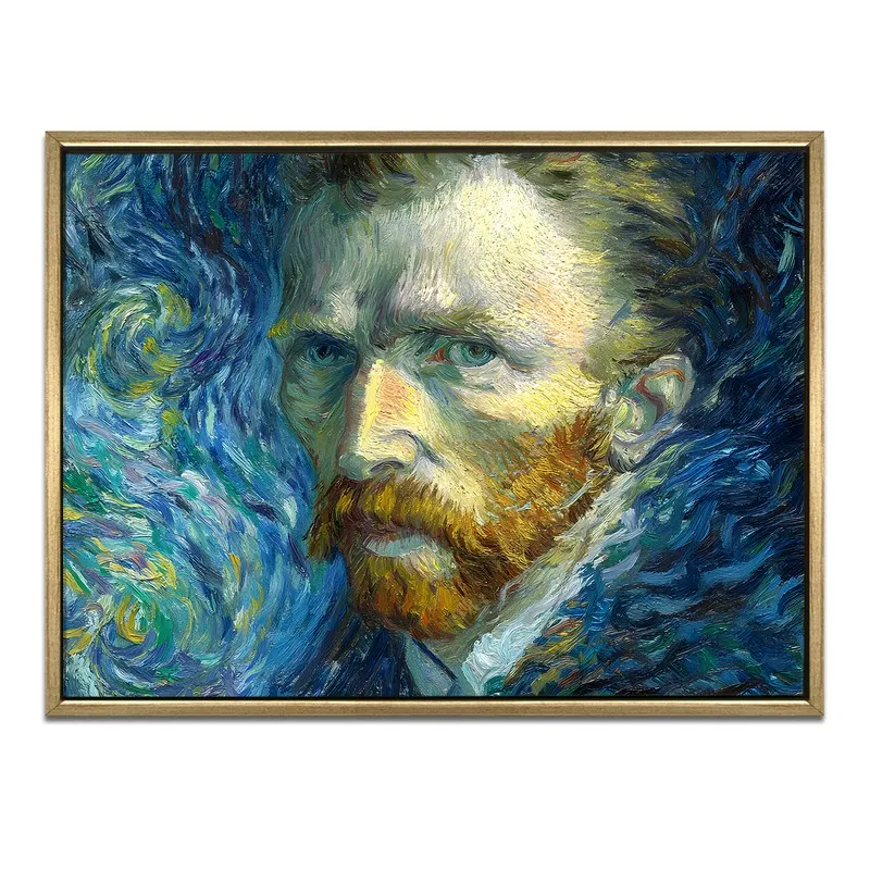 Soulful Stare Canvas Wall Painting With Frame media 3