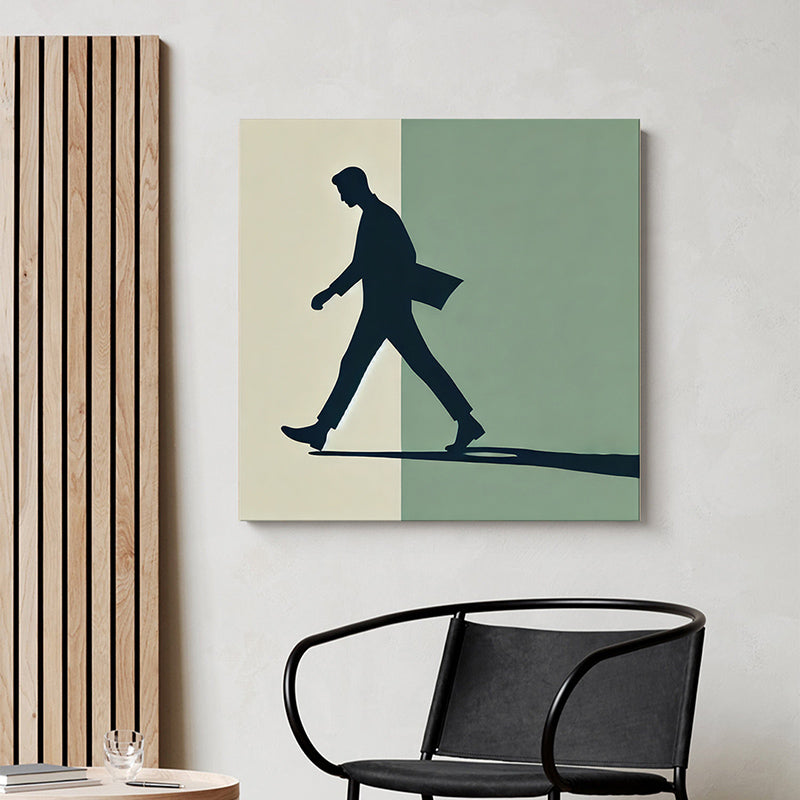 Walking Silhouette Wall Painting