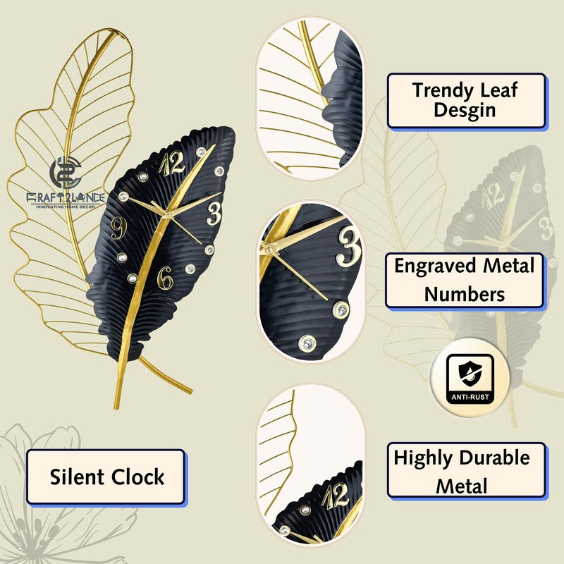 Hourly Silent Wall Clock - Black media 4