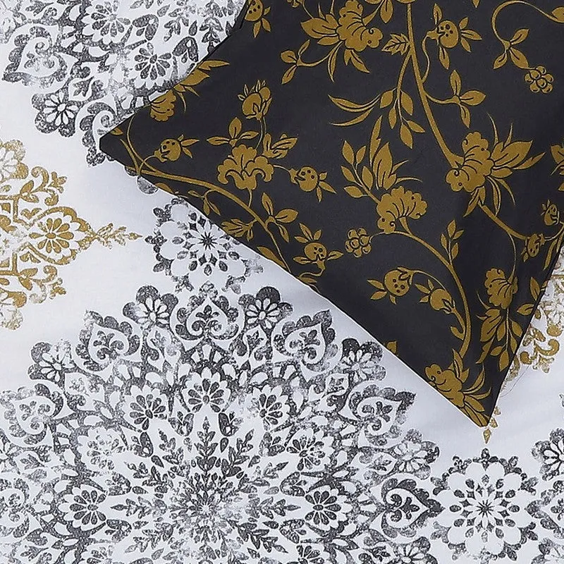 Monte Carlo Dio Mandala Cotton Bedsheet (Black,Yellow) - 104 TC media 6