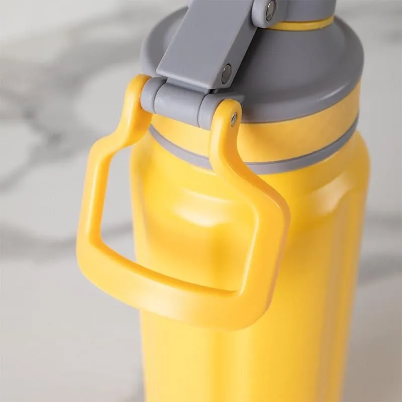 Aqua Alchemy Hot & Cold Thermos Water Bottle (Yellow) - 850 mL media 4