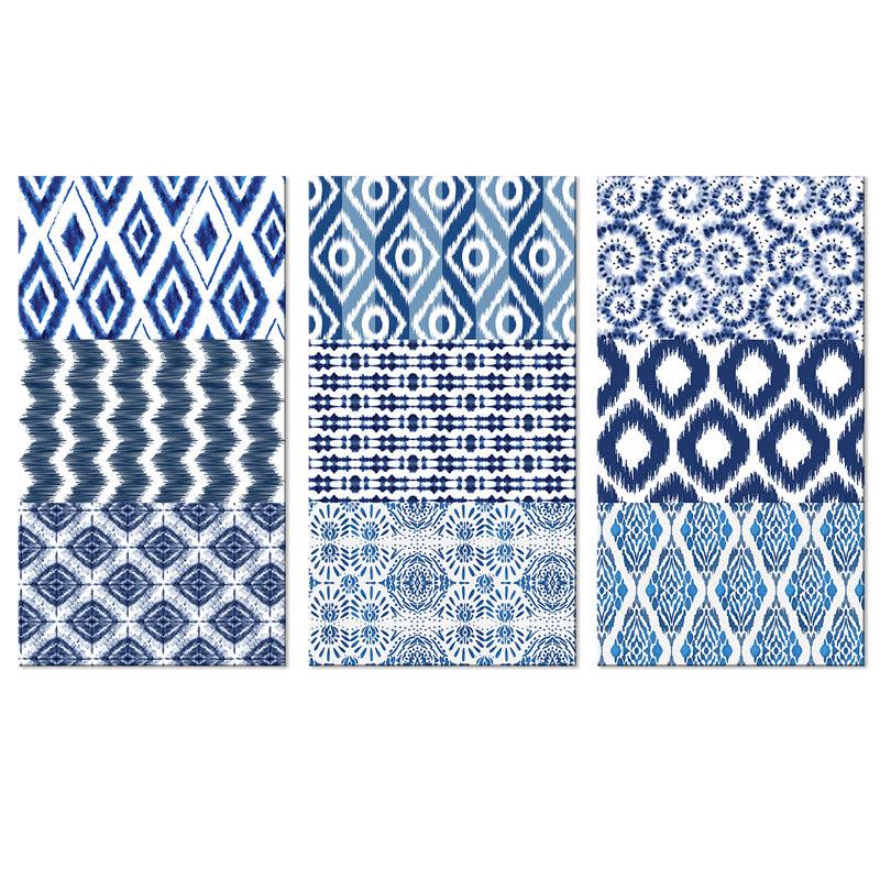 Indigo Ethnic Artisan Wall Art - Set Of Three media 8