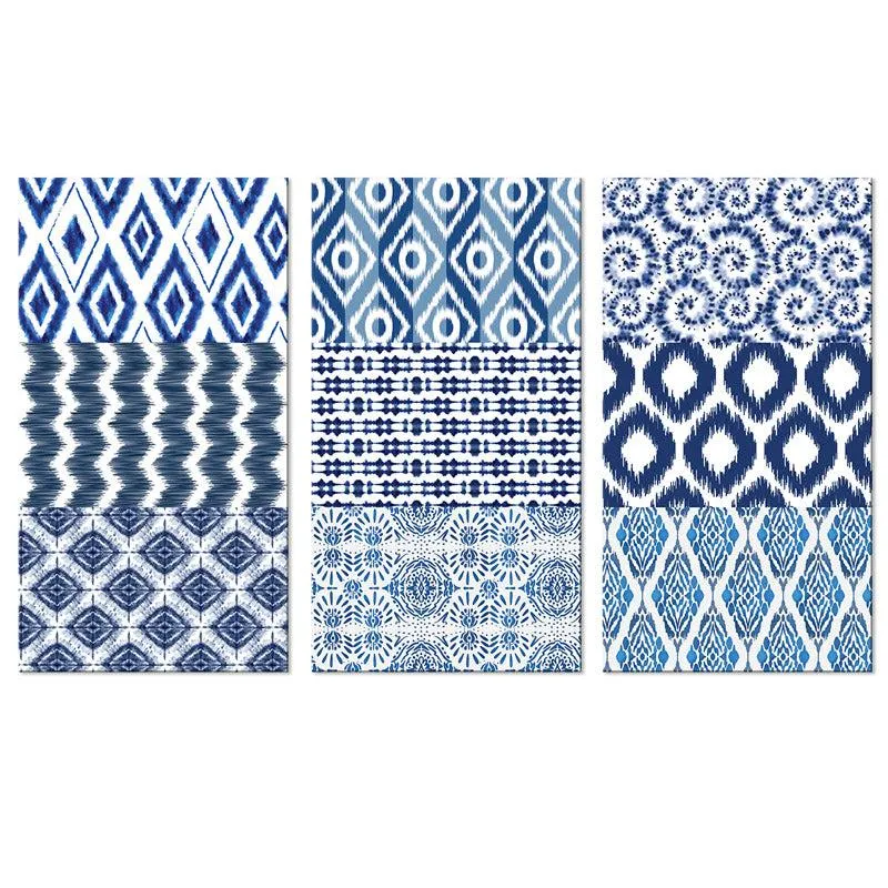 Indigo Ethnic Artisan Wall Art - Set Of Three media 8
