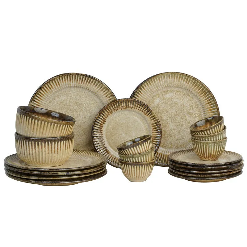 Mintora Beige Ceramic Dinner Set - 20 Piece Set media 3