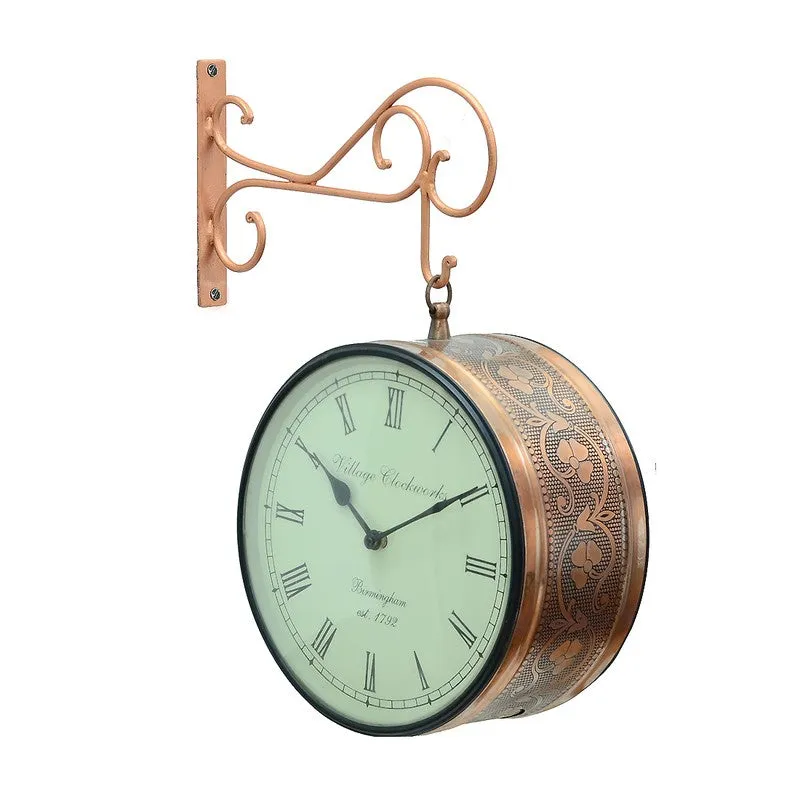 Vintage Railway Theme Metal Wall Clock media 3