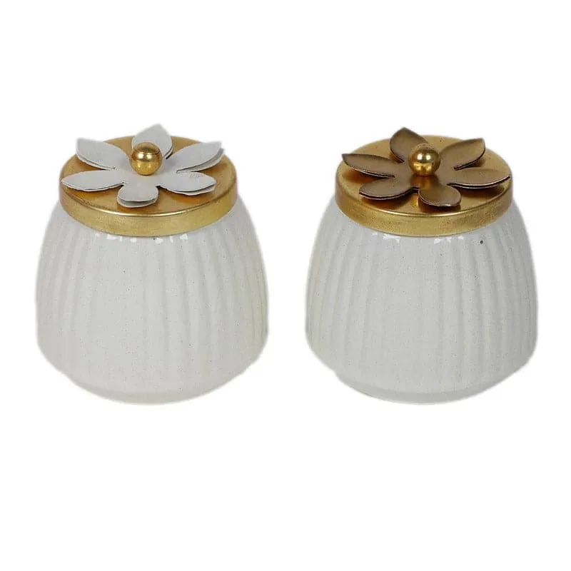Hewei Flora Jar (White) - Set Of Two media 3