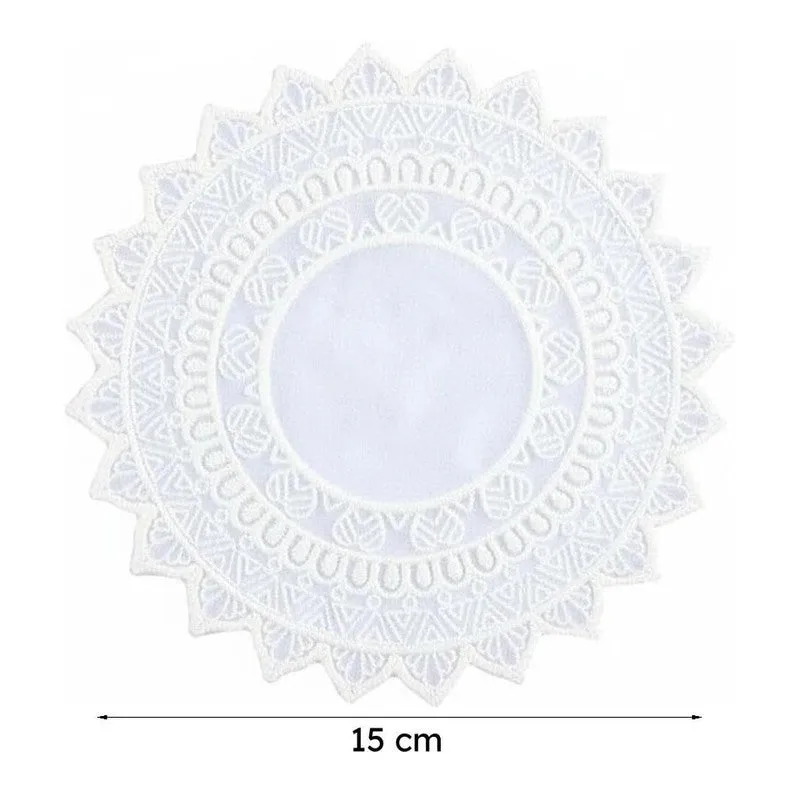 Embroidered Franch Star Doily - Set Of Four media 5