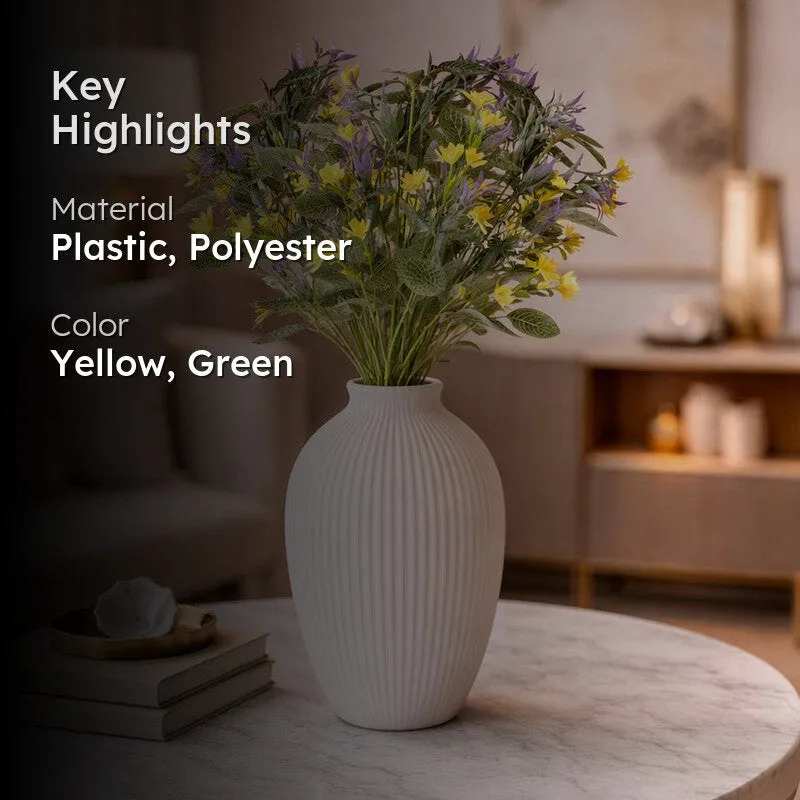 Bloomaire Artificial Flower(Yellow) - Set Of Two media 2