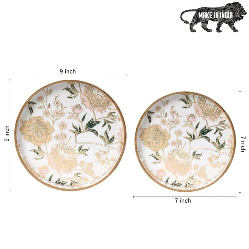 Bluda Floral Round Serving Tray - Set Of Two media 5