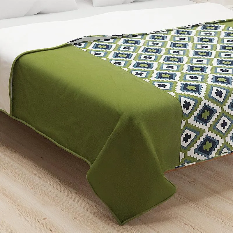 Swayam Green Grandeur Geometric Cotton Dohar - 110 GSM media 6