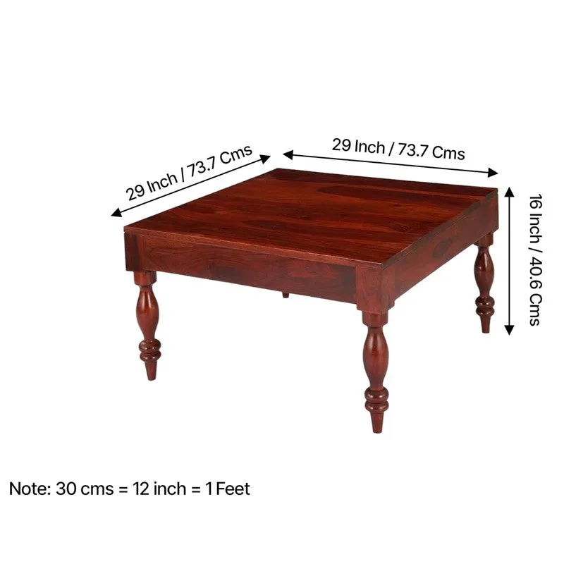 Oervon Sheesham Wooden Center Table - Red media 11
