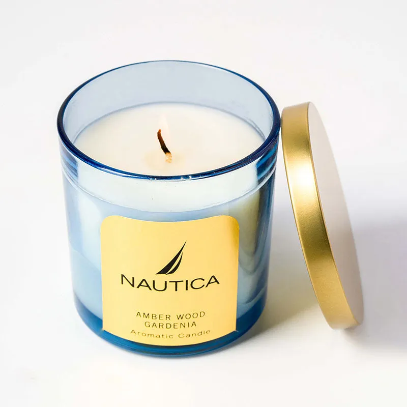 Nautica Mystic Dawn Scented Jar Candle - Amber Wood & Gardenia media 6