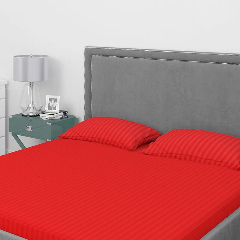 Chic Lines Geometric Cotton Bedsheet (Orange) - 210 TC media 7