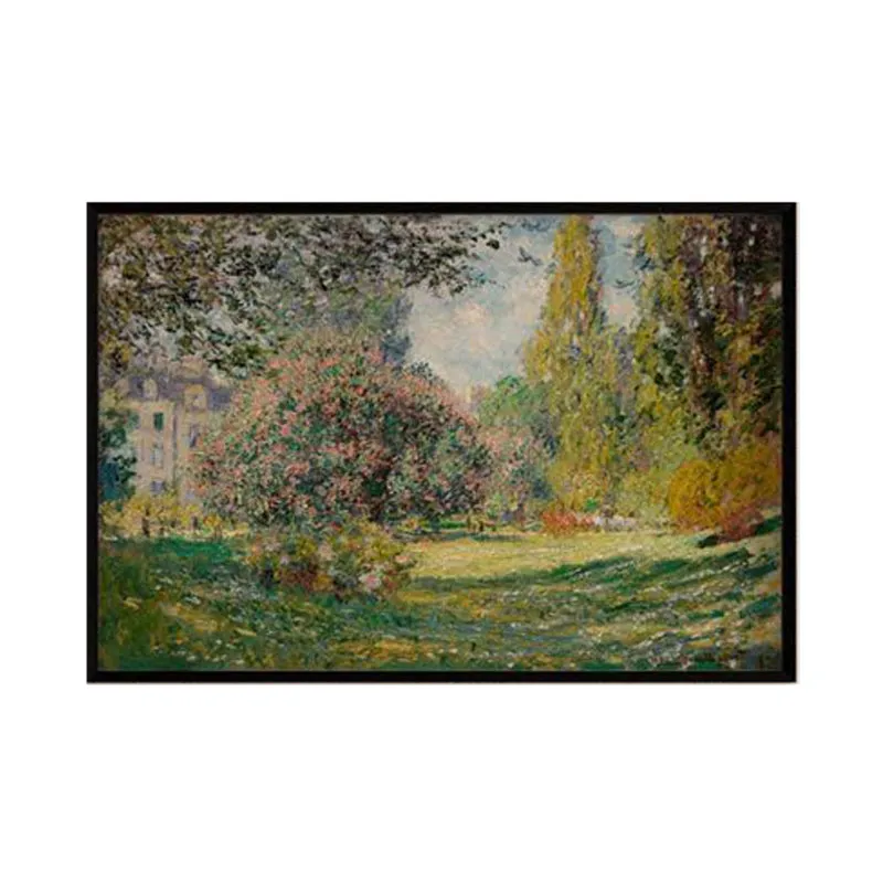 The Parc Monceau 1878 By Claude Monet - Black Frame media 6