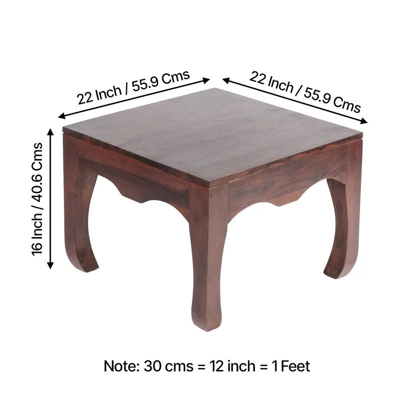 Rervon Sheesham Wooden Center Table - Dark Brown media 9