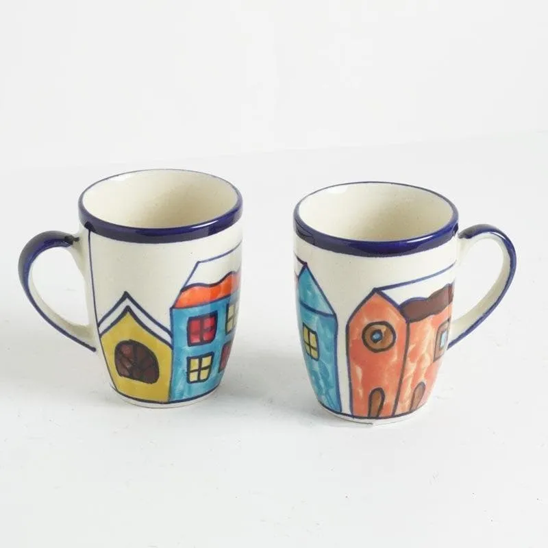 Snow Ceramic Coffee Mug (300 mL Each) - Set of Two media 6
