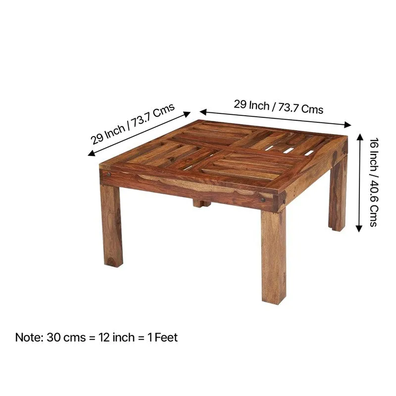 Nervon Sheesham Wooden Center Table - Brown media 11