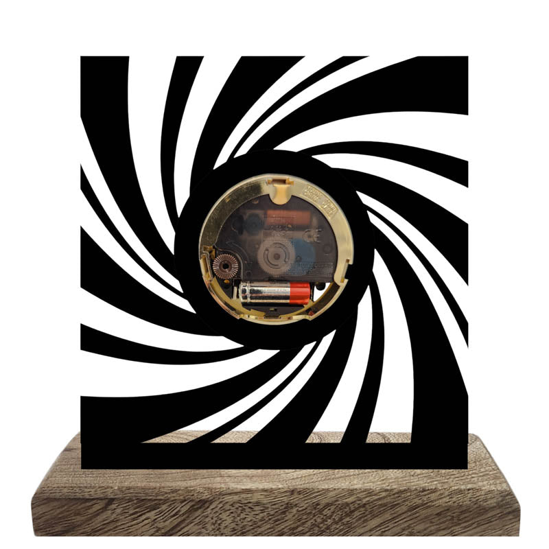 Time Vortex Iron & Mango Wood Table Clock media 4