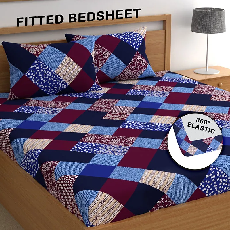 Diamond Ethnika Fitted Microfiber Microfiber Bedsheet - 150 GSM media 3