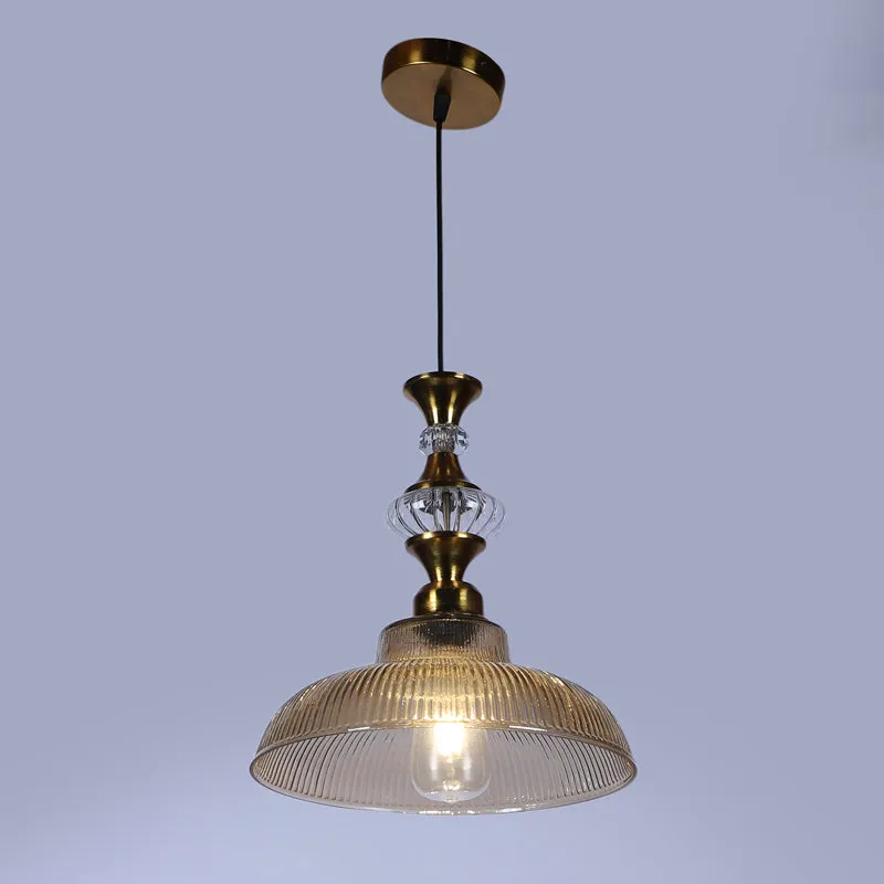 Glitta Glass & Iron Ceiling Lamp - Gold media 6