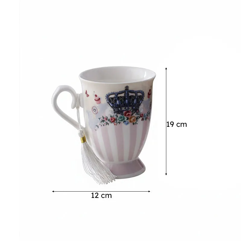 Crown Ceramic Coffee Mug (350 mL Each) - Set of Two media 4