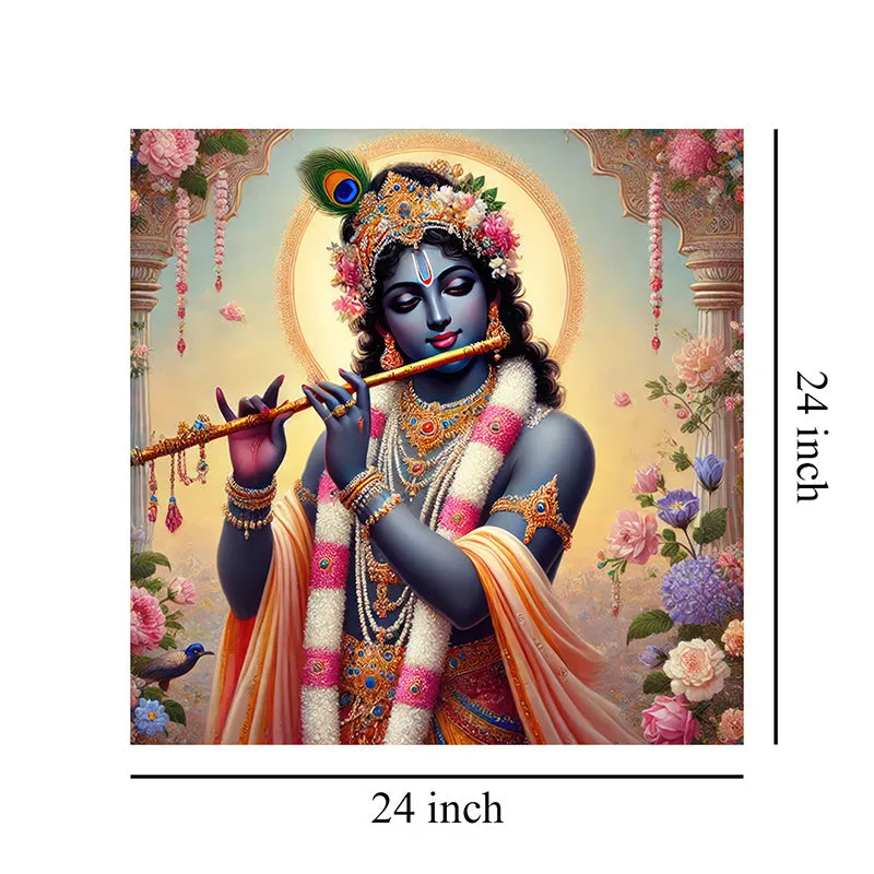 Jagadguru Krishna Wall Painting media 7