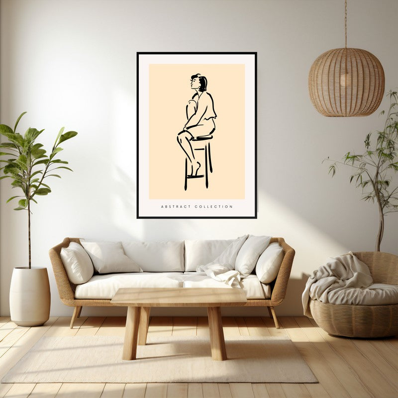 Pensive Moment Archival Canvas Wall Art - Black Frame media 3