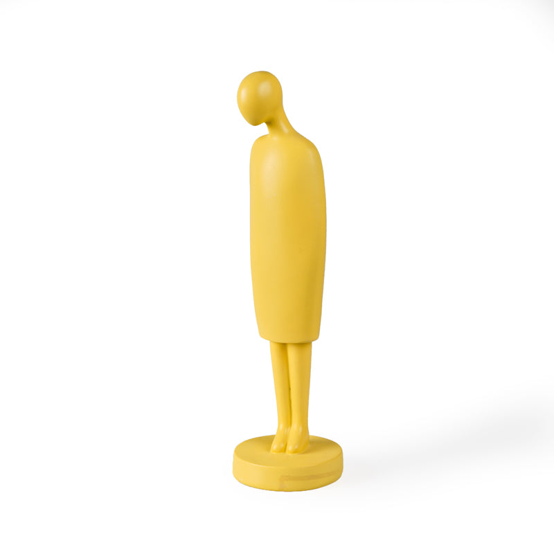 In Harmony Painted Resin Showpiece (Yellow & Brown) - Set Of Two media 7
