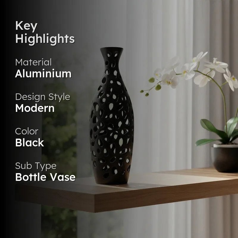 Sophia Floral Vase - Black media 2