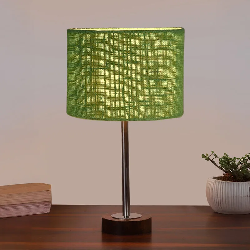 Sienna I Rodin Wooden Table Lamp - Green,Silver,Brown media 2