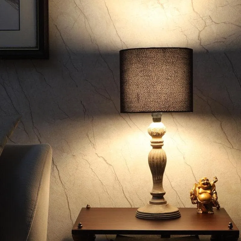 Bisara Vidara Fabric Table Lamp - Black,White media 1