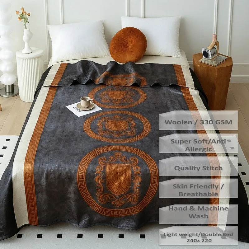 Snugora Abstract Woolen Blanket (Multicolor) - 330 GSM - 8