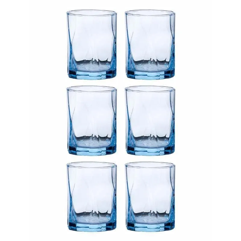 Kenzie Blue Glass Tumbler (300 ML) - Set Of Six media 4
