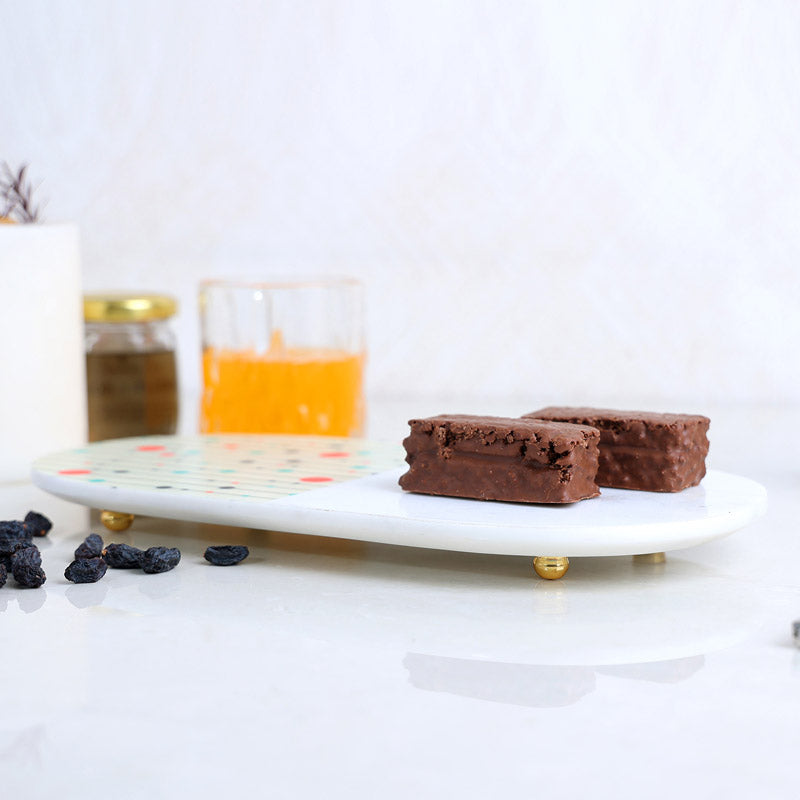 Posh Printed (Marble,Brass) Marble Platter media 3