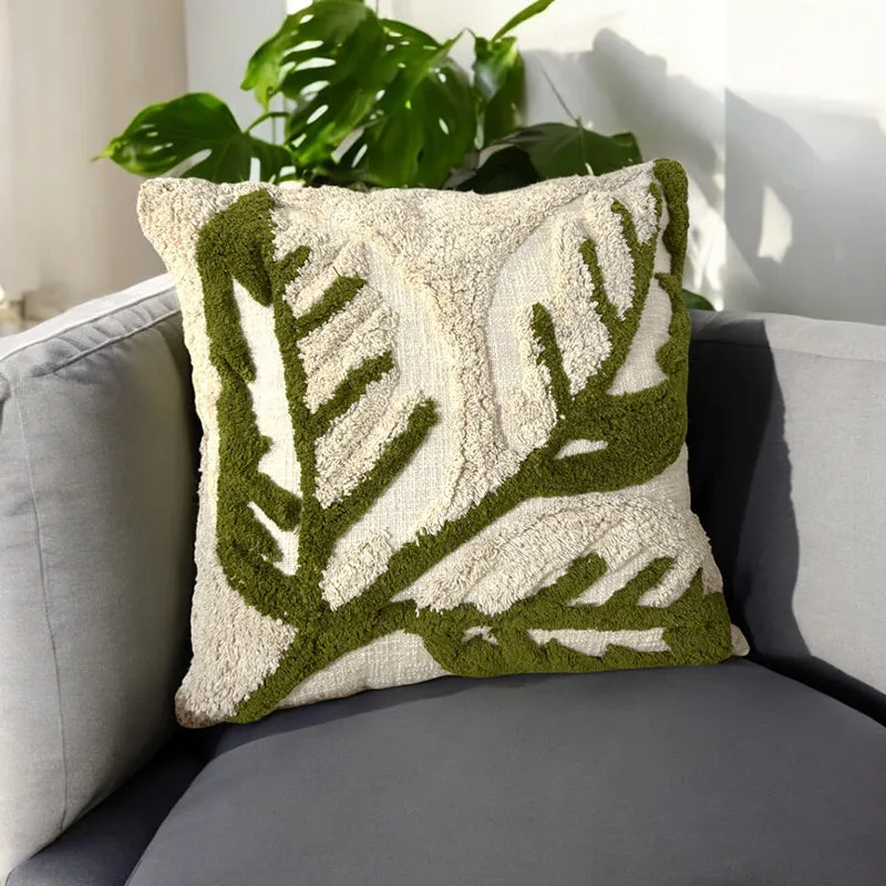 Leafestra Tufted Cushion Cover Set media 1